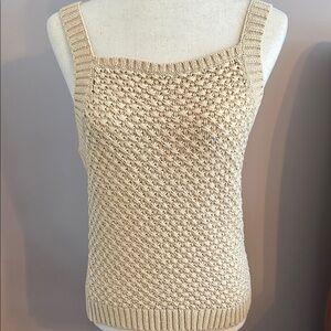 Jcrew Beige Knit Sleeveless Top